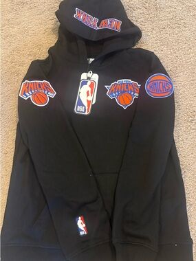 NBA Black Hoodie with Orange & Blue Patch